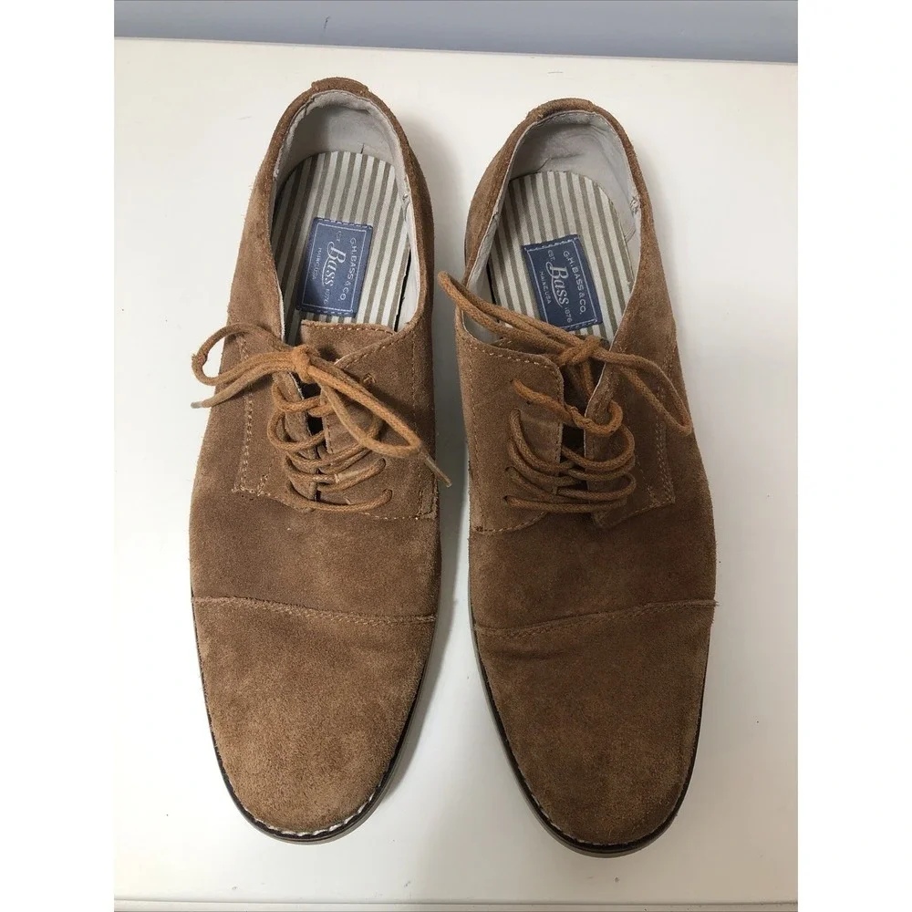 G.H. BASS & Co. of‎ Maine Men's Shoes 9M Brown Suede Cyrus Business Casual